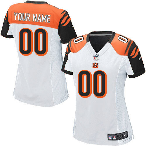 Nike Cincinnati Bengals Customized White Stitched Women's NFL Jersey - Click Image to Close